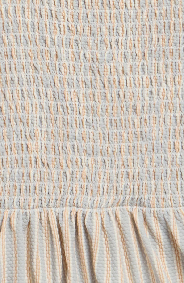 QUINCY MAE Kids' Ruffle Smocked UPF 50+ One-Piece Swimsuit, Alternate, color, Blue