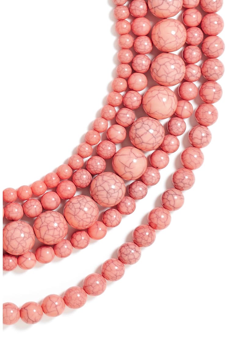 'Globe' Multistrand Beaded Necklace, Alternate, color, MEDIUM PINK