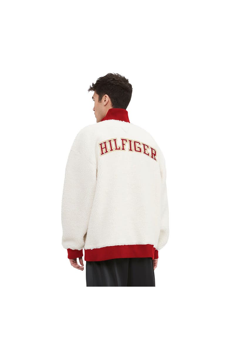 Men's Tommy Hilfiger  Cream San Francisco 49ers Jordan Sherpa Quarter-Zip Sweatshirt, Alternate, color, Cream