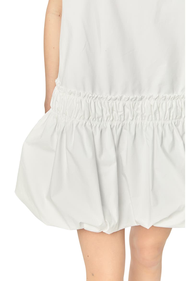 Bubble Skirt Sleeveless Minidress, Alternate, color, WHITE