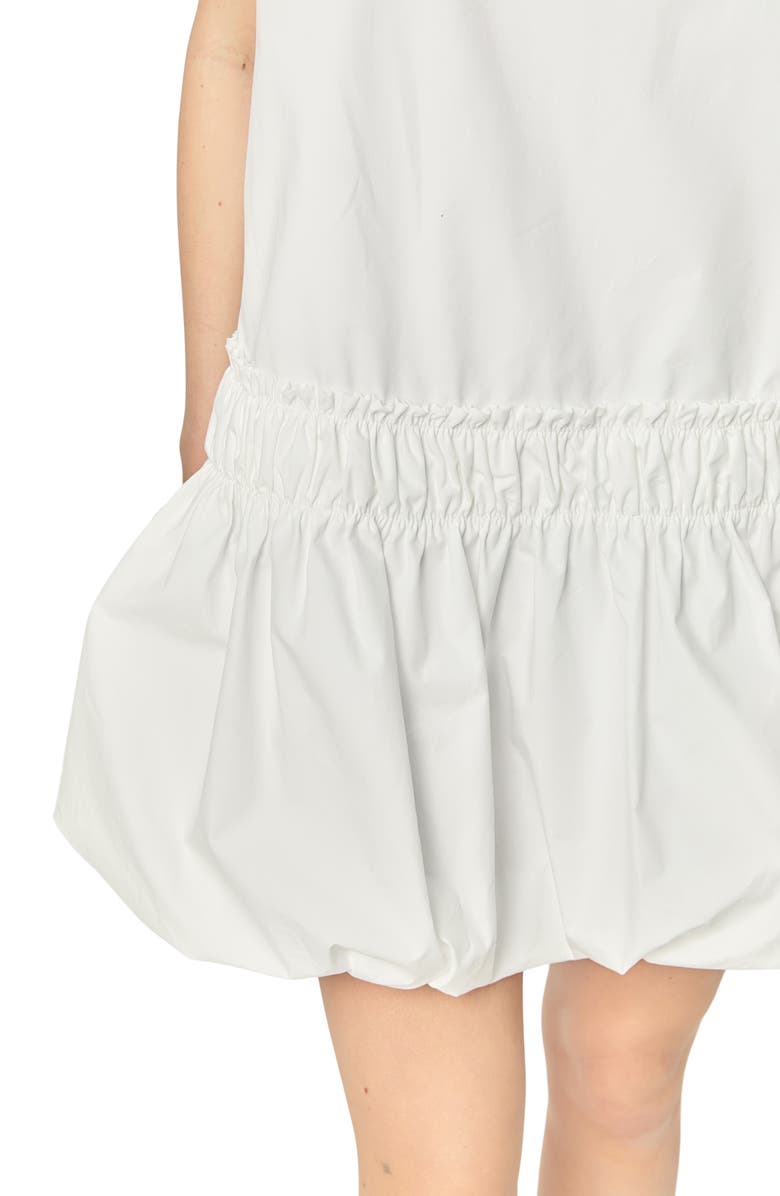 English Factory Bubble Skirt Sleeveless Minidress, Alternate, color, White