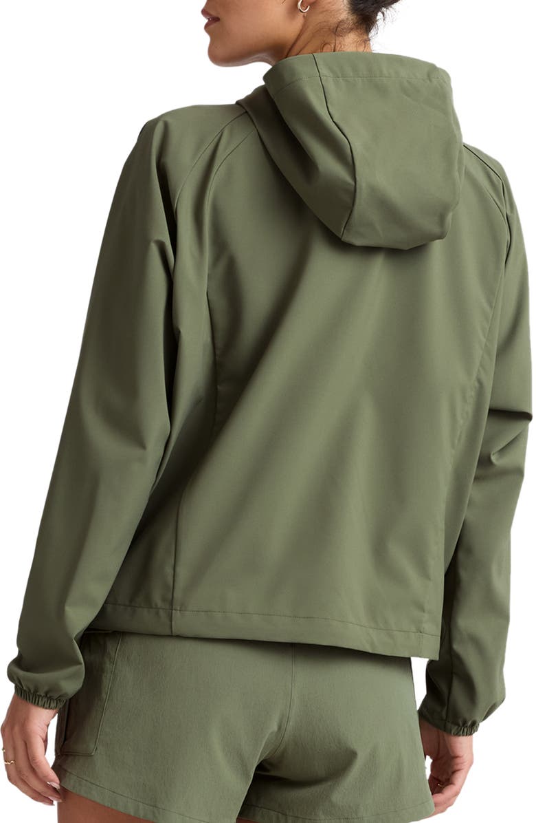 Beyond Yoga Cross Country Packable Jacket, Alternate, color, Olive Branch