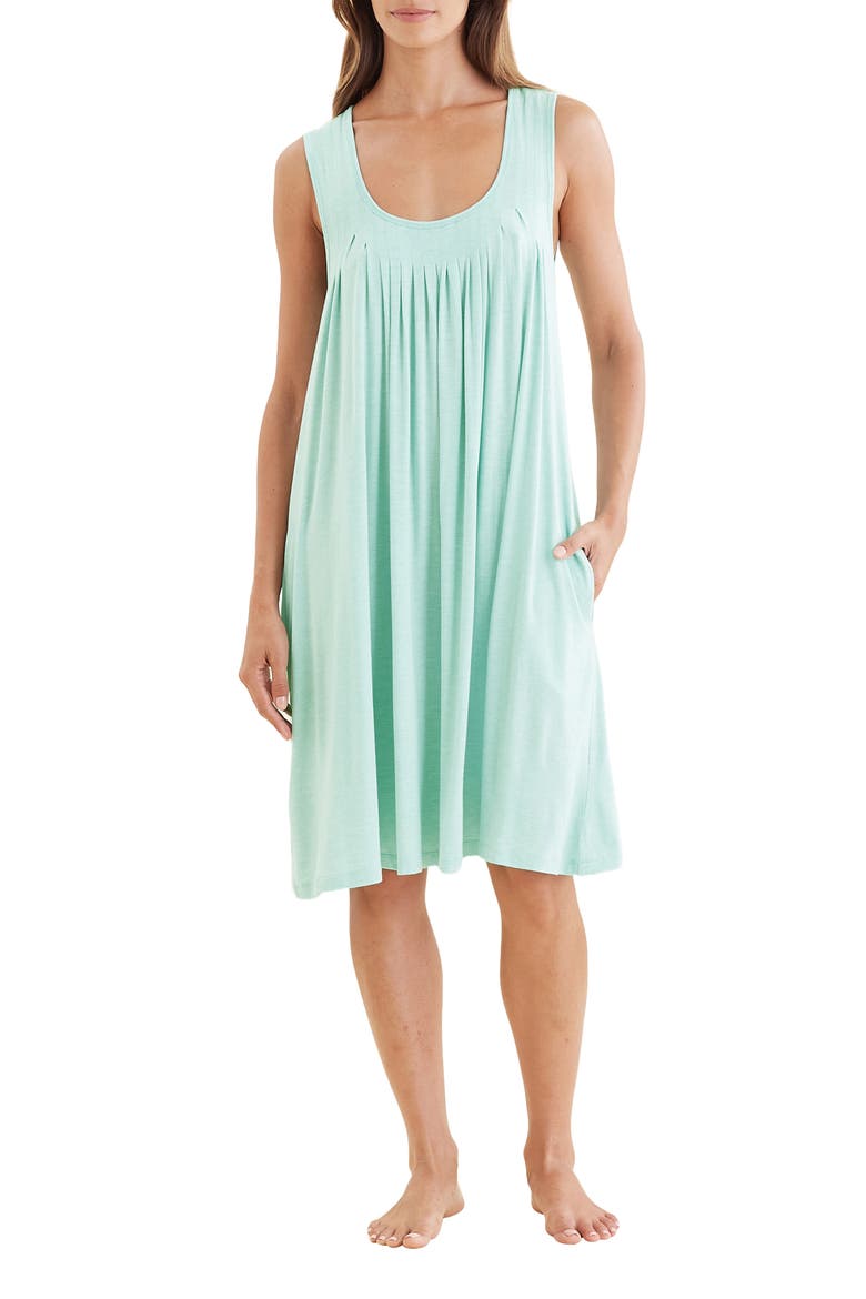Kate Soft Pleat Nightgown, Main, color, EGGSHELL