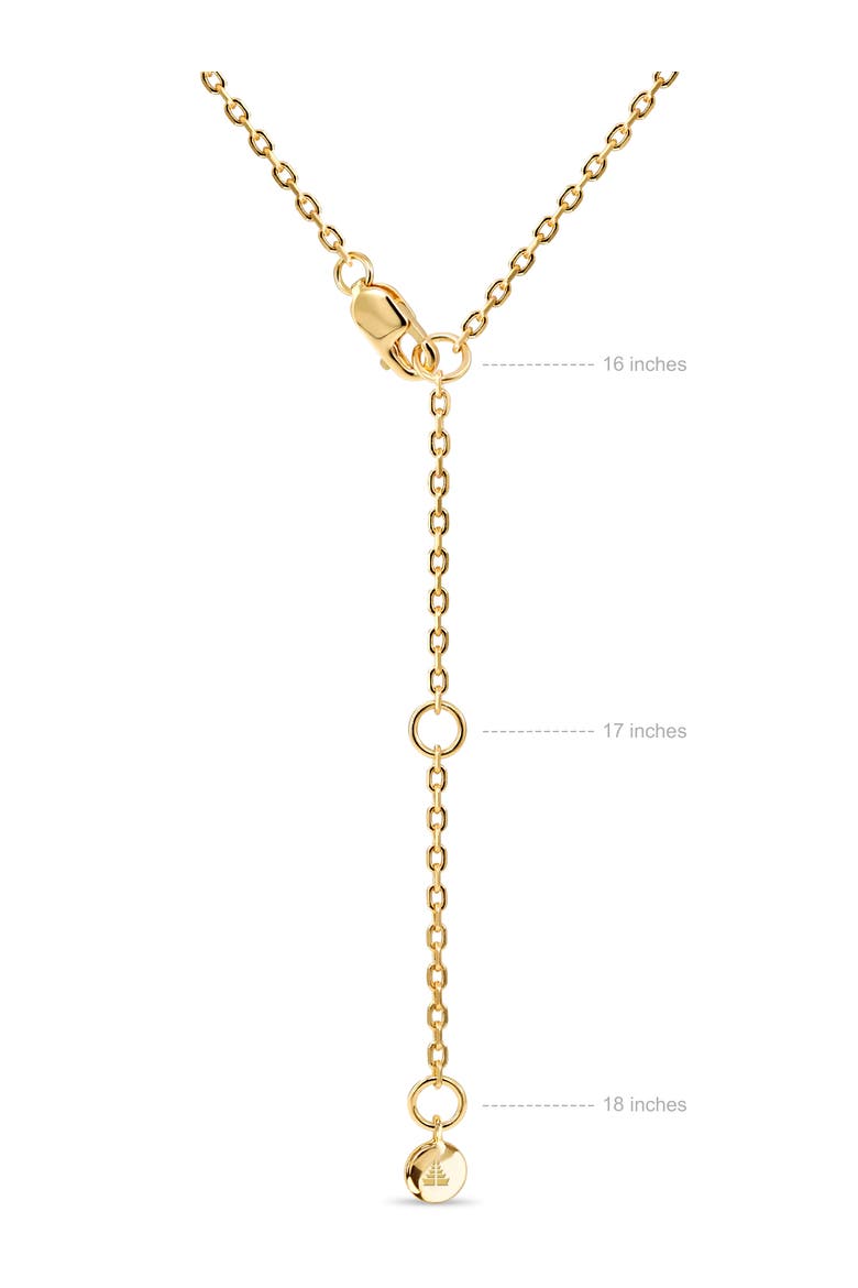 Clover Necklace in Gold Plated Sterling Silver, Alternate, color, Yellow Gold