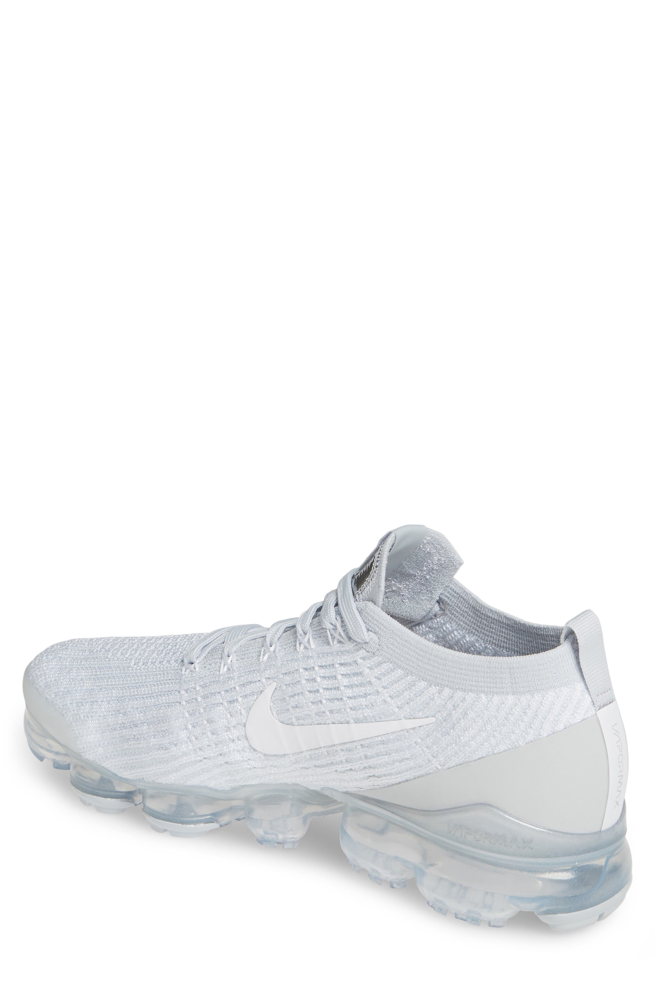 Air VaporMax Flyknit 3 Running Shoe, Alternate, color, WHITE/ PURE PLATINUM