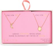 Leith CZ You & Me Sun Pendant Necklace Set