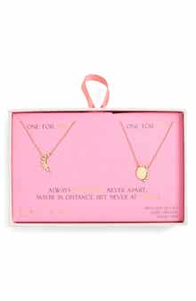 Leith CZ You & Me Sun Pendant Necklace Set