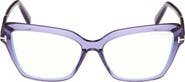 TOM FORD 55mm Cat Eye Blue Light Blocking Optical Glasses