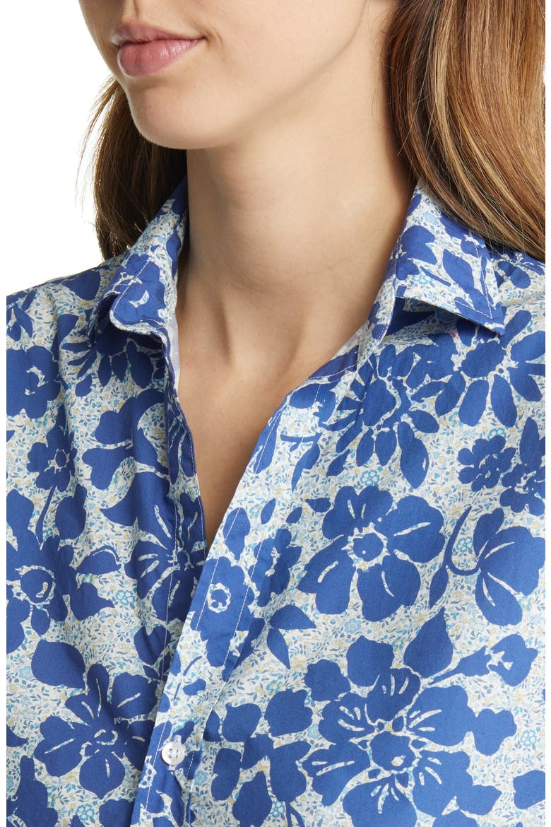 Frank Floral Print Cotton Button-Up Shirt, Alternate, color, LARGE PRINT W/ MINI FLOWERS