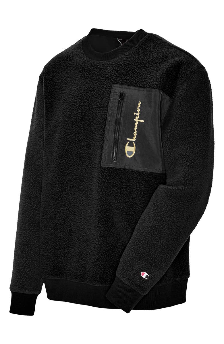 Champion High Pile Fleece Crewneck Sweatshirt, Alternate, color,