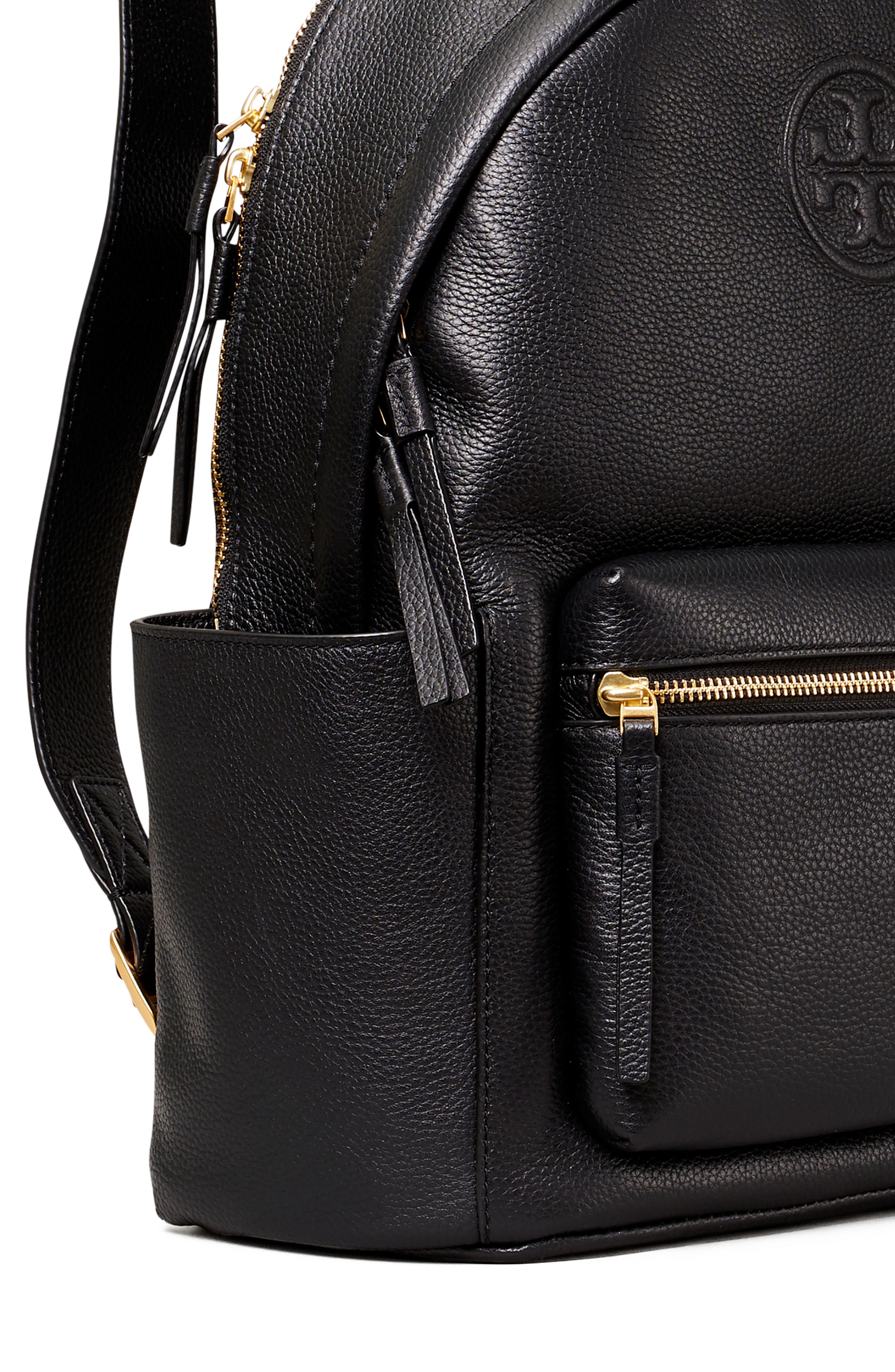 Tory Burch Perry Bombe Leather Backpack, Alternate, color, 