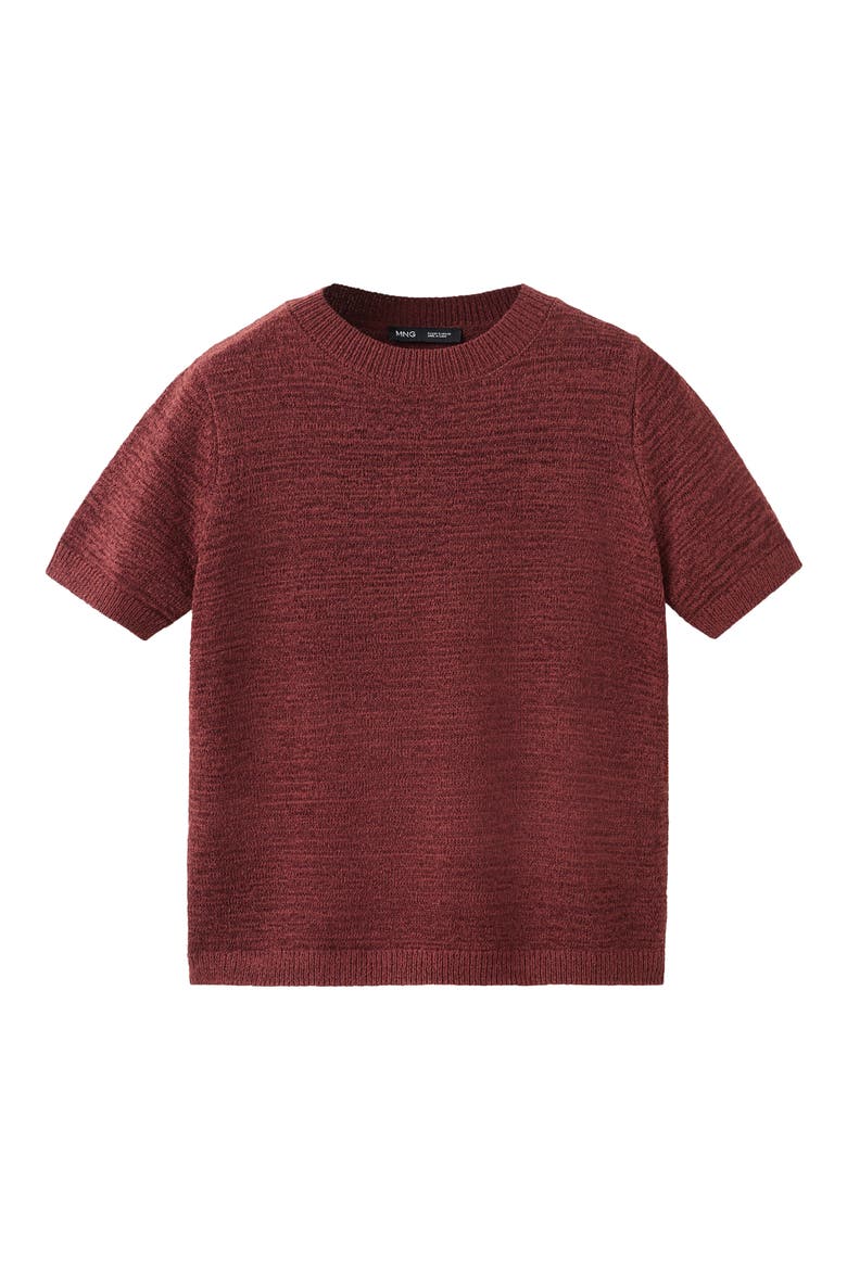 Short Sleeve Sweater, Alternate, color, BURNT ORANGE