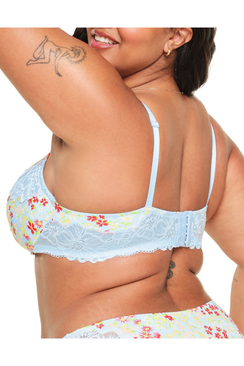 Mathilda Contour Balconette Bra, Alternate, color, Ditsy blue
