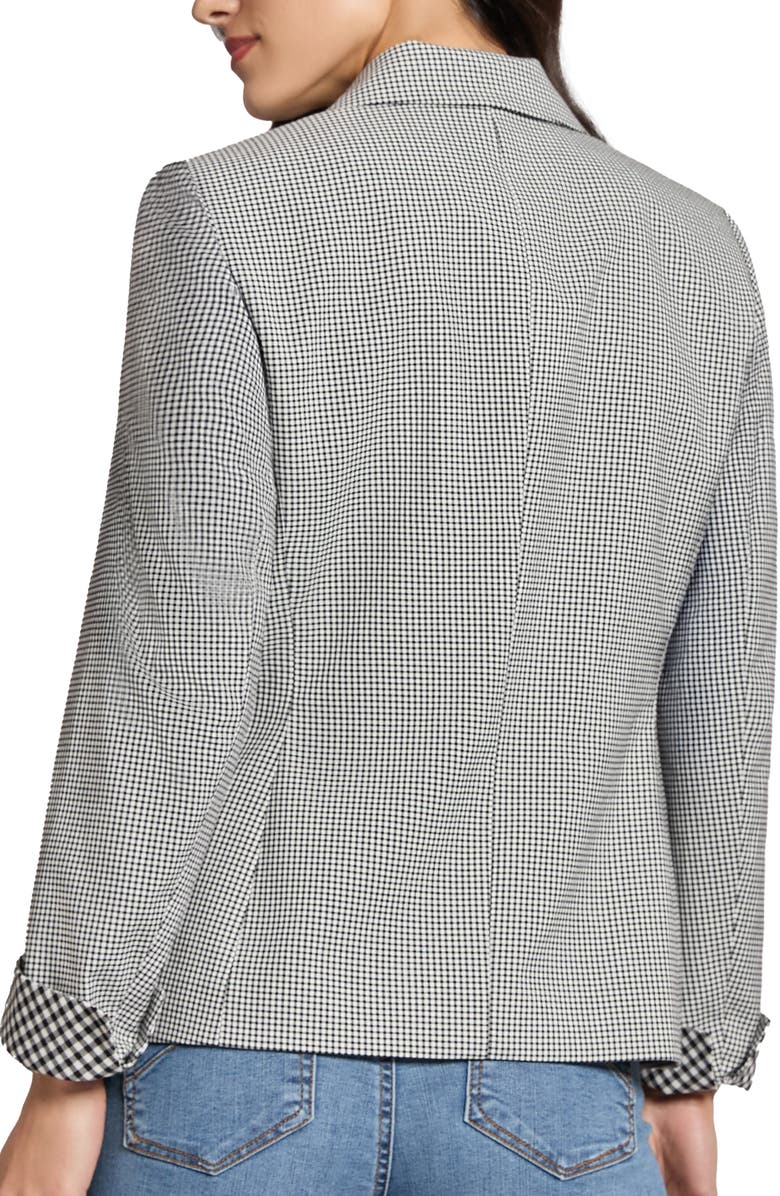 Jones New York Gingham Check Blazer, Alternate, color, 