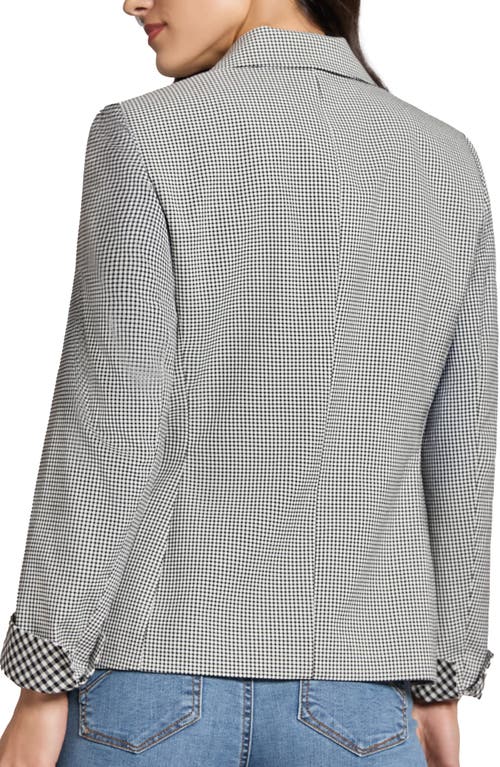 Jones New York Gingham Check Blazer In Jones Black/nyc White