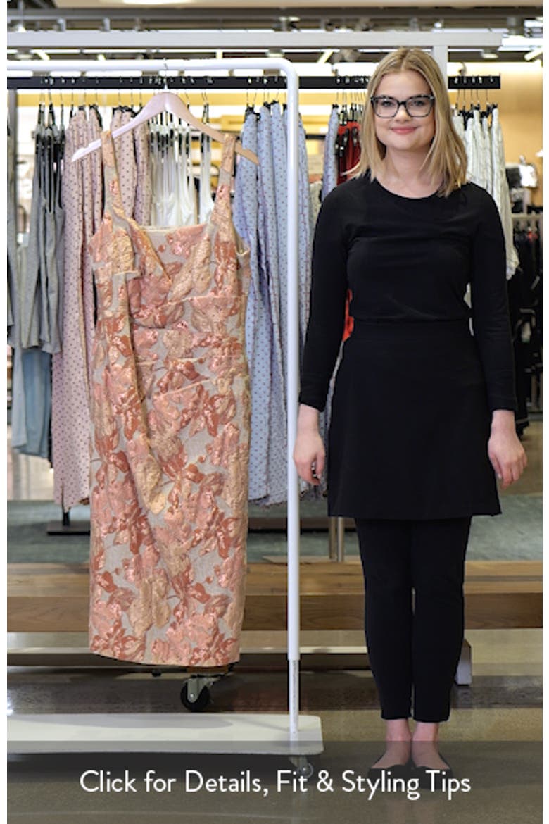 Stretch Jacquard Midi Cocktail Dress video