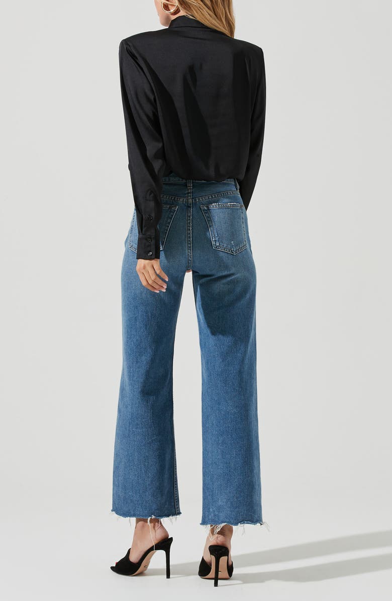 ASTR the Label Satin Button-Up Shirt, Alternate, color,