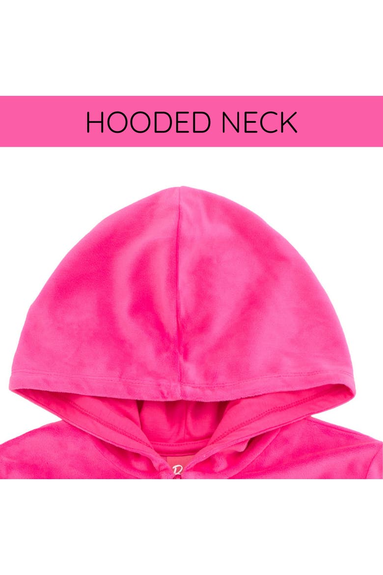 Velour Hoodie and Pants Set and Coverall, Alternate, color, Bubblegum Pink