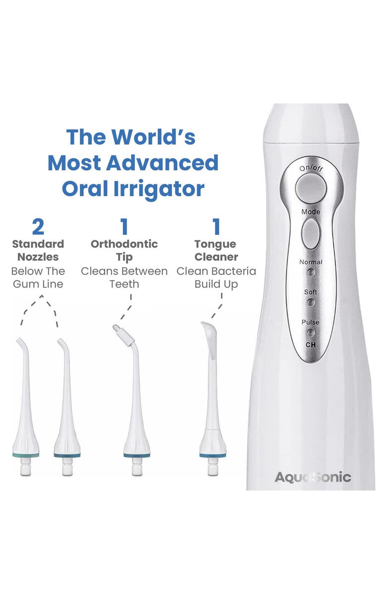 AQUASONIC Home Dental Center Ultra Sonic Rechargeable Electric Toothbrush & Smart Water Flosser, Alternate, color,