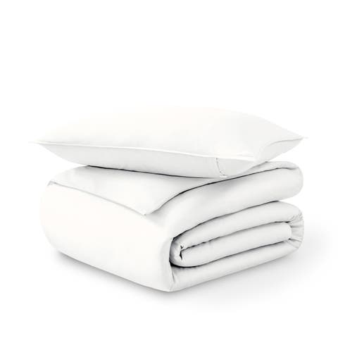 400 Thread Count Organic Cotton Sateen Duvet Cover and Sham Set
