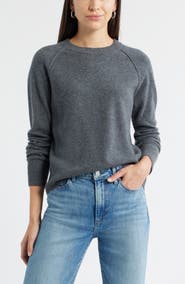 Caslon® Raglan Sleeve Wool & Cashmere Sweater