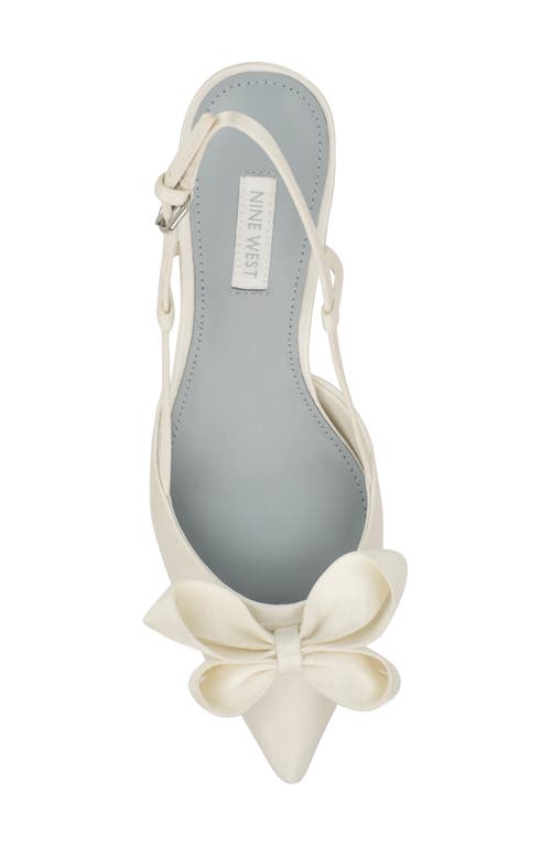 Nine West Raska Slingback Pointed Toe Pump In White
