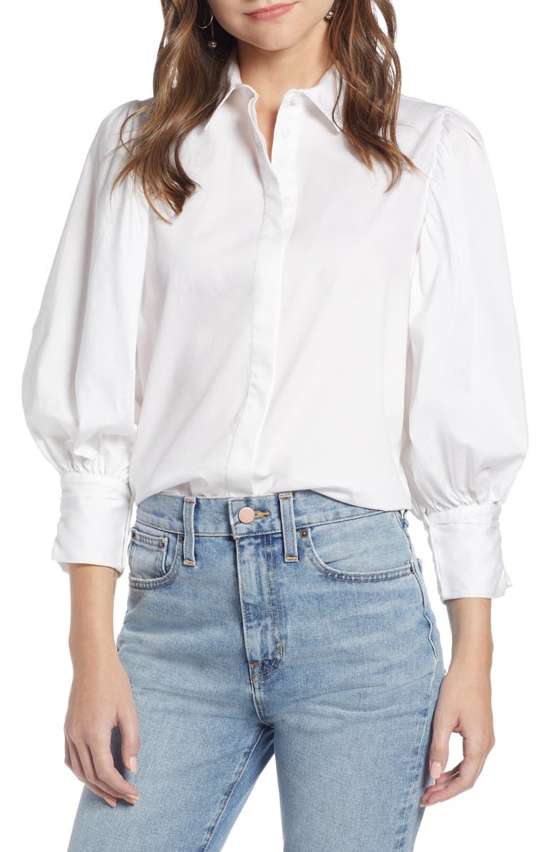 Something Navy Full Sleeve Button Through Shirt, Main, color,