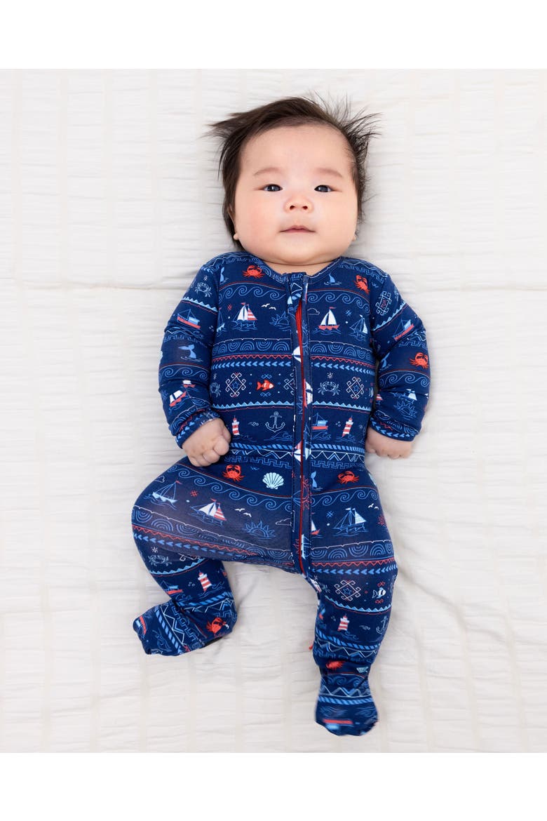 Baby Sail Away Fair Isle Convertible Footie, Alternate, color, Sail Away Fair Isle