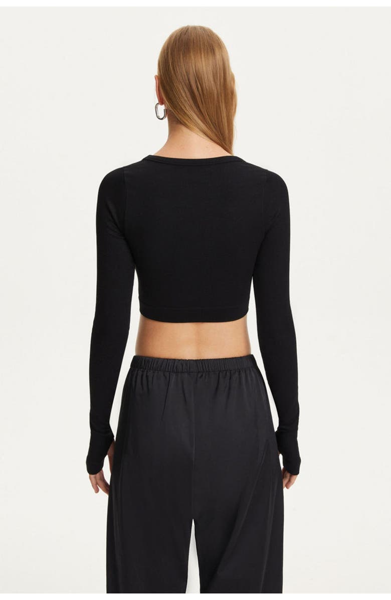 Nocturne Boat Neck Knit Crop Top, Alternate, color, 