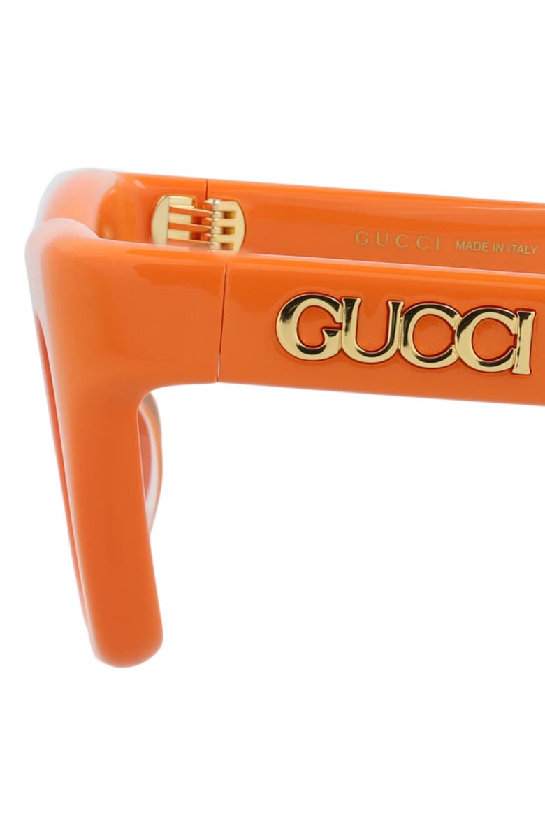Gucci 50mm Cat Eye Sunglasses, Alternate, color, Orange Orange Brown