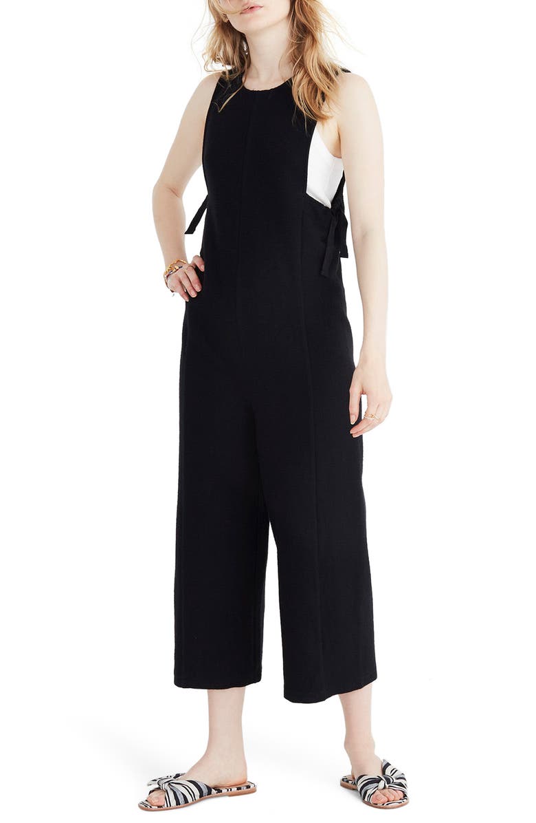 Madewell Texture & Thread Side Tie Jumpsuit, Main, color, 