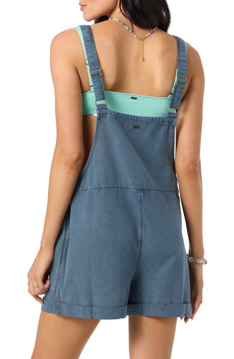 O'Neill Summerlin 2 Cotton & Linen Shortalls, Alternate, color, Slate