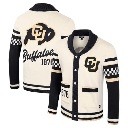 Colosseum Cream Colorado Buffaloes Wild Collective Button-up Jacquard Sweater In Cream