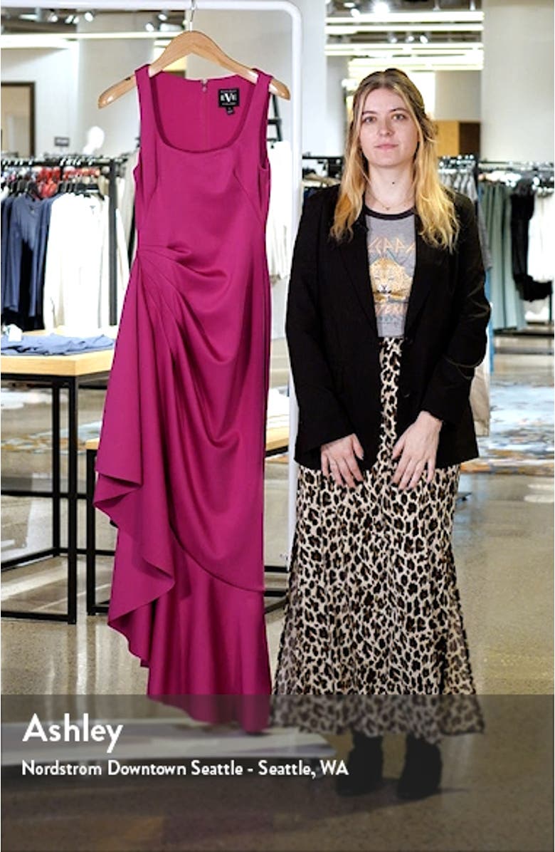 Jewel Sleeveless Gathered Evening Gown, sales video thumbnail