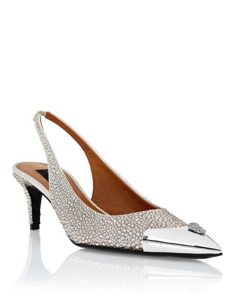Satin Slingback Mix Strass Women