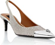PHILIPP PLEIN Satin Slingback Mix Strass Women