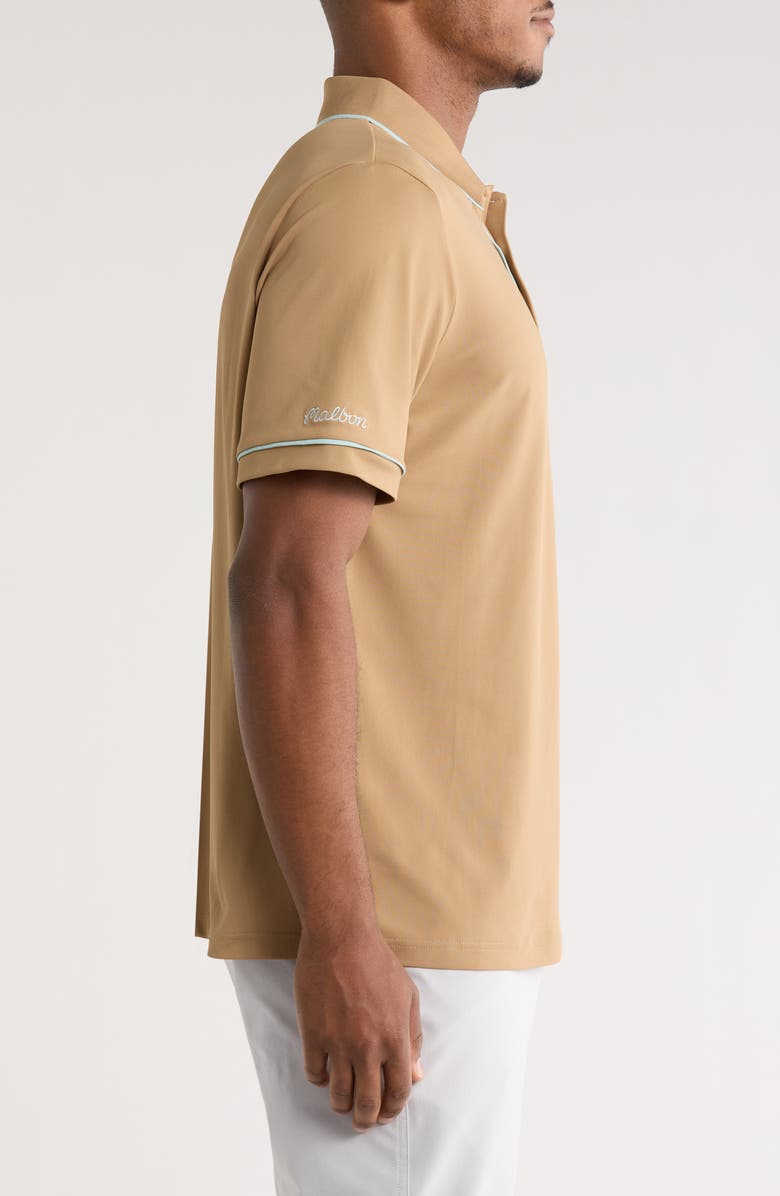 Malbon Golf Dove Piqué Polo, Alternate, color, Hawk