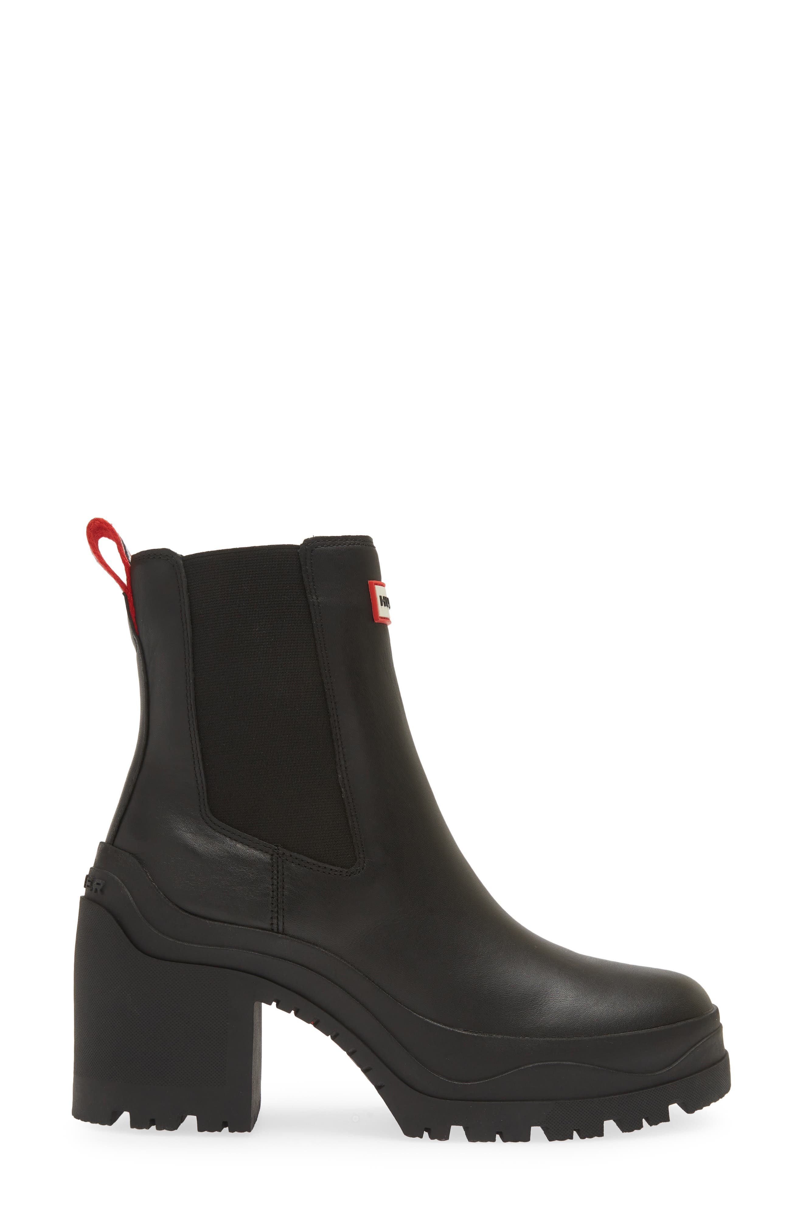 Hunter Miana Waterproof Block Heel Chelsea Boot, Alternate, color, 