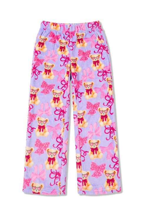 Teddy Bow Print Plush Pant