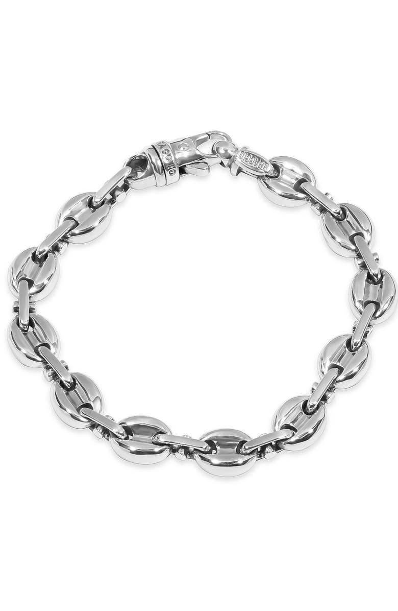 Bliss Diamond Men's Designed 47 Gram Solid Silver Bracelet 8.5", Main, color, 