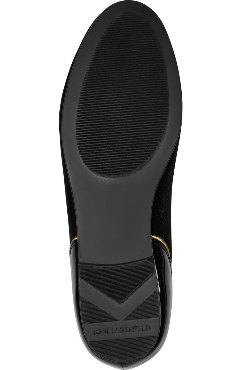 KARL LAGERFELD PARIS Velvet Smoking Slipper, Alternate, color, Black