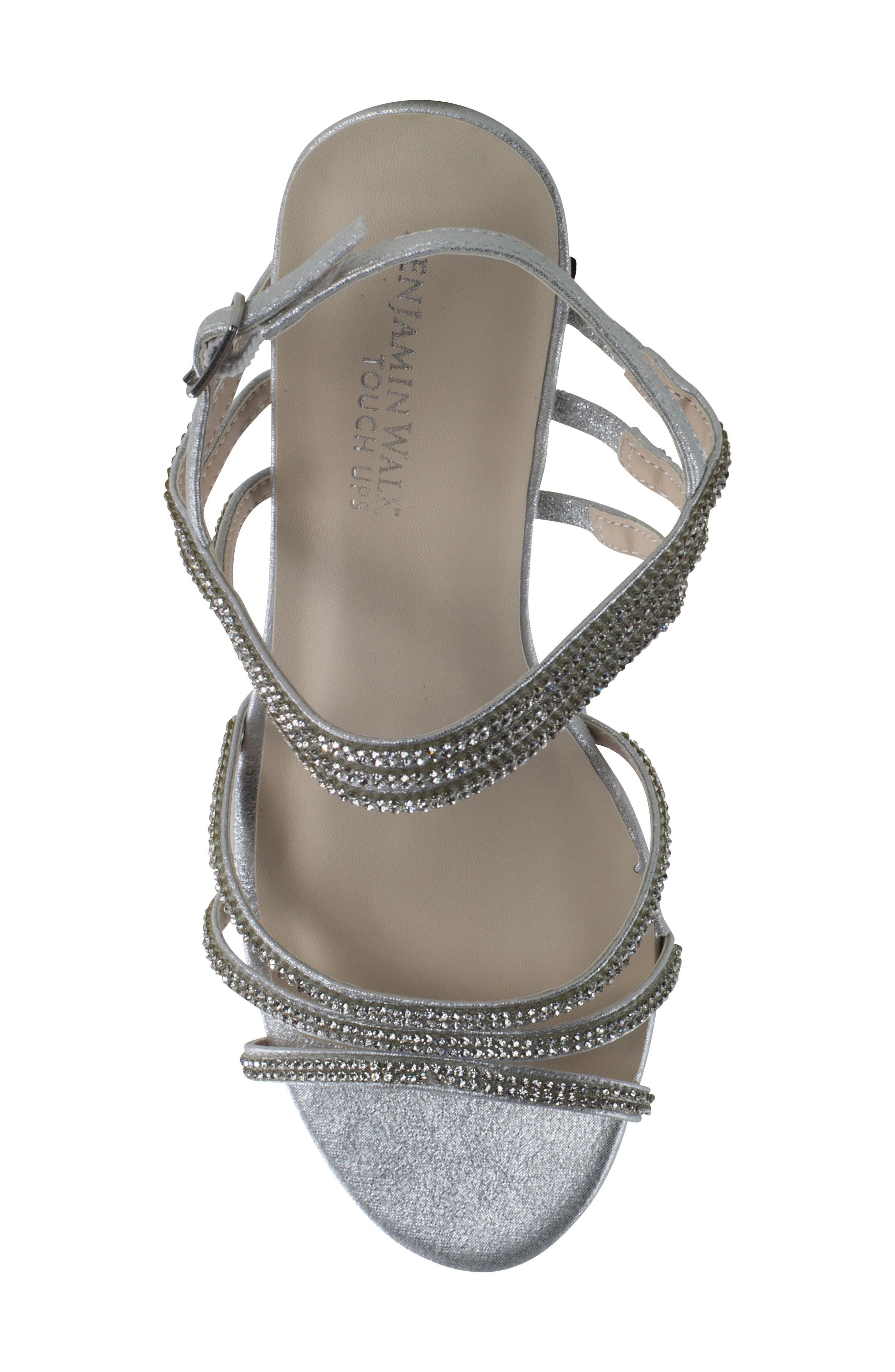 Elizabeth Crystal Embellished Sandal, Alternate, color, SILVER