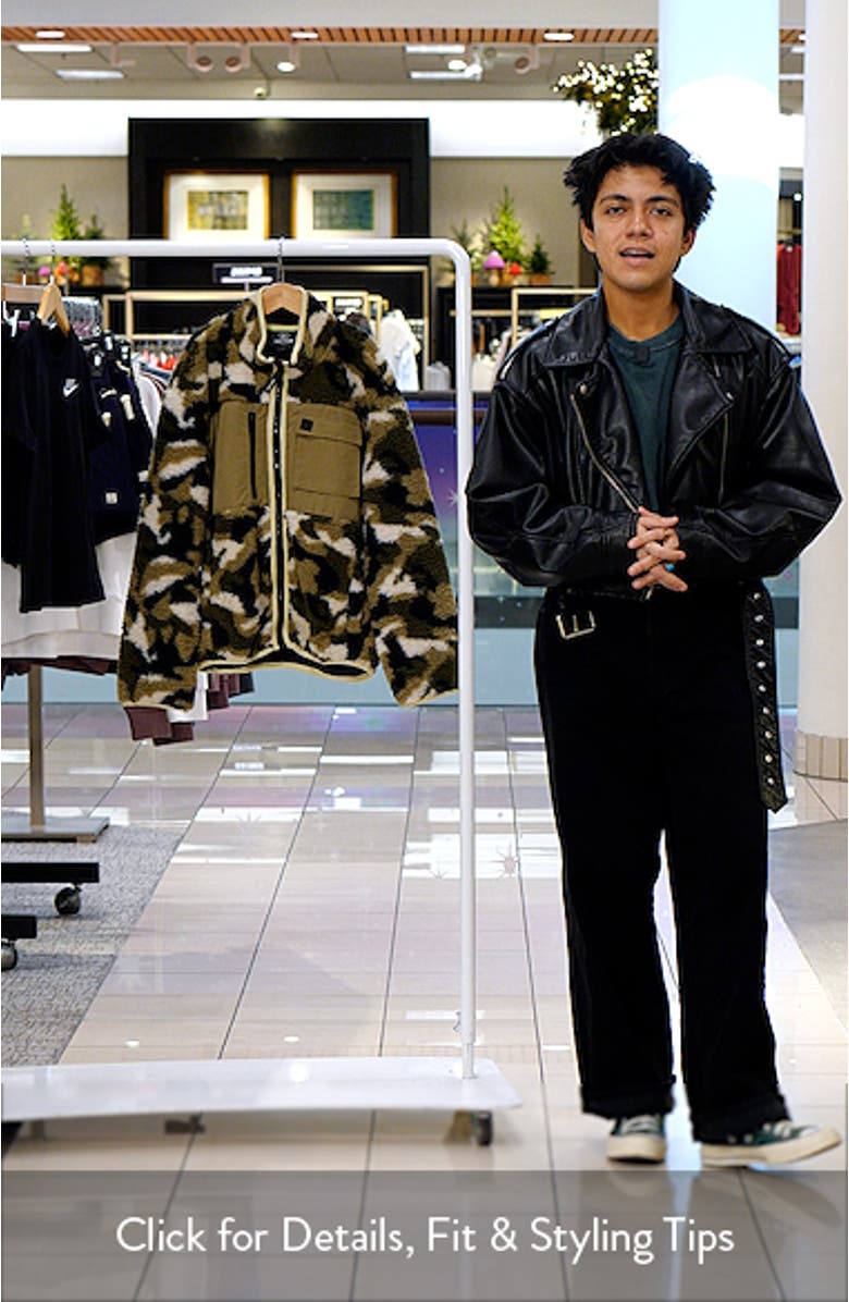 Kids' Stone Camo Print Fleece Zip-Up Jacket, sales video thumbnail