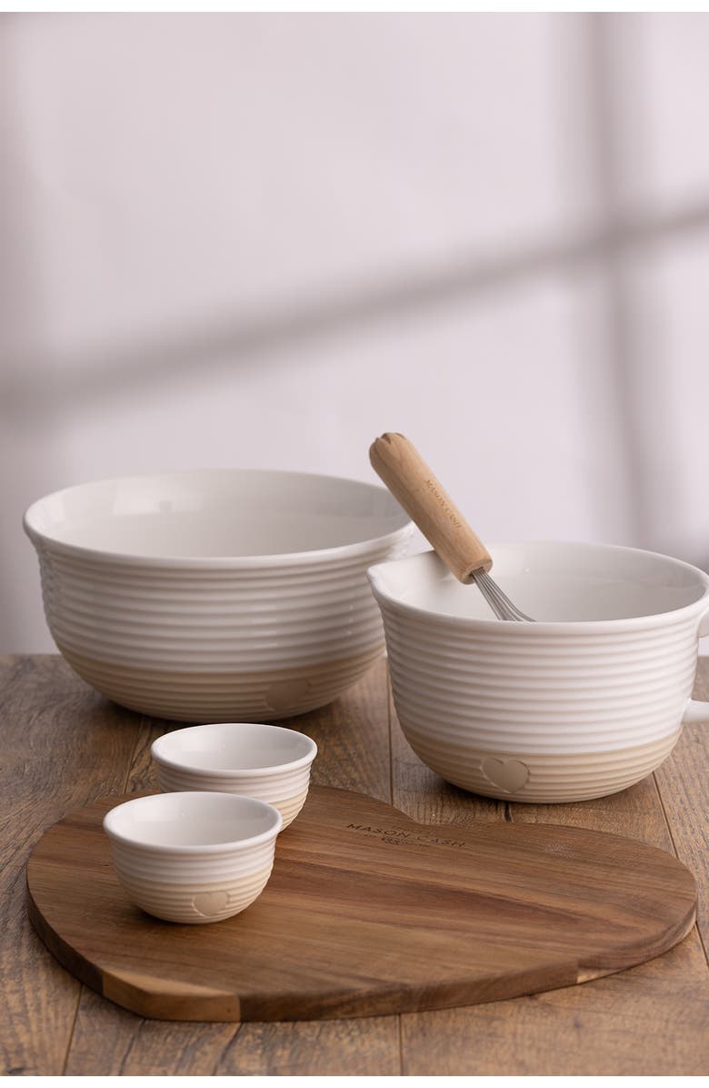 MASON CASH Rustic Charm Measuring Spoons, Set of 3 Stoneware Spoons, Alternate, color, Beige