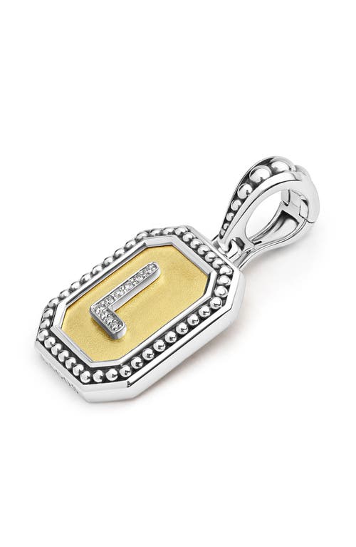 Lagos Signature Caviar Initial Enhancer In Two-tone L