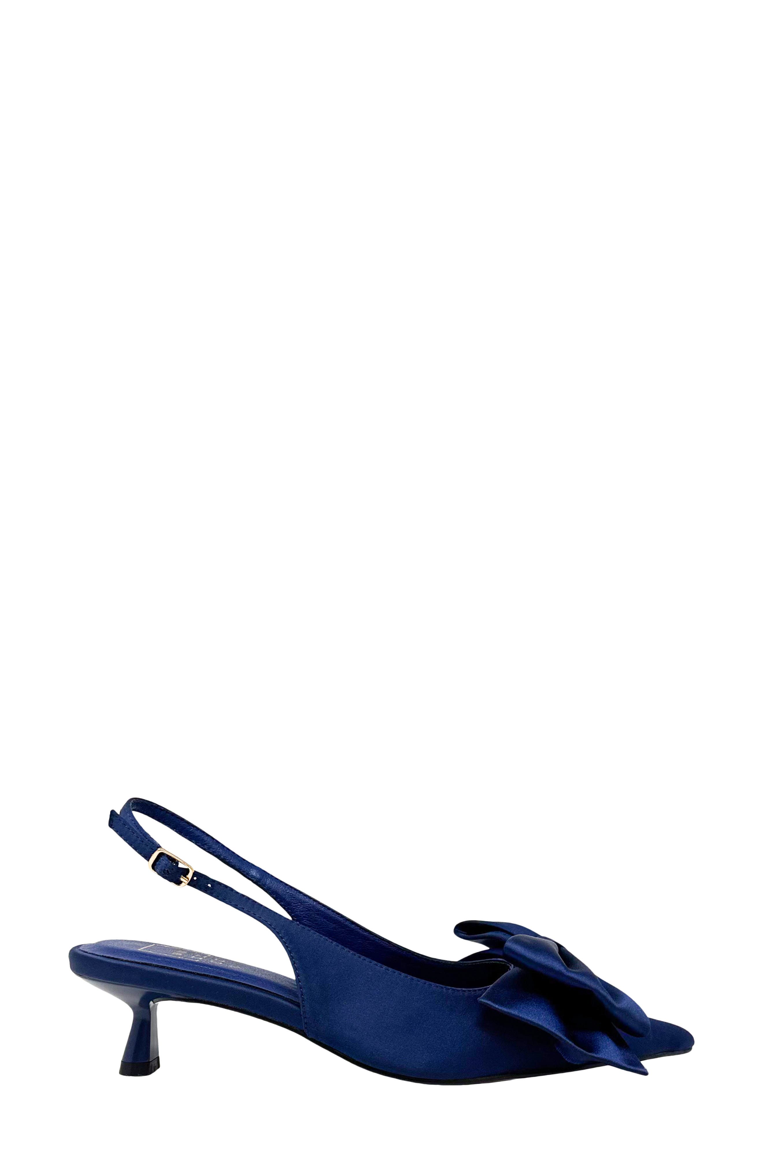 Nora Slingback Kitten Heel Pump, Alternate, color, NAVY