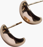 Nickel & Suede Dome Stud Earrings