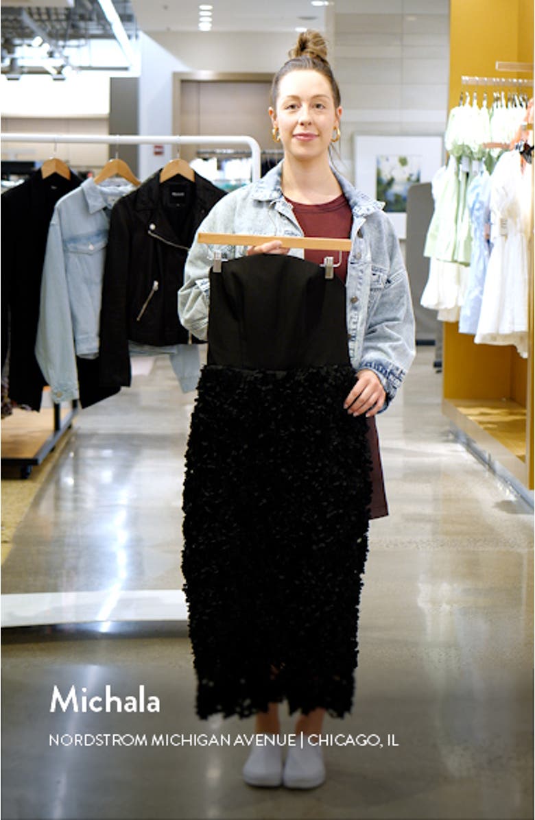 Rosette Strapless Midi Dress, sales video thumbnail