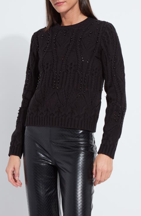 Hadley Cozy Faux Pearl Embellished Sweater