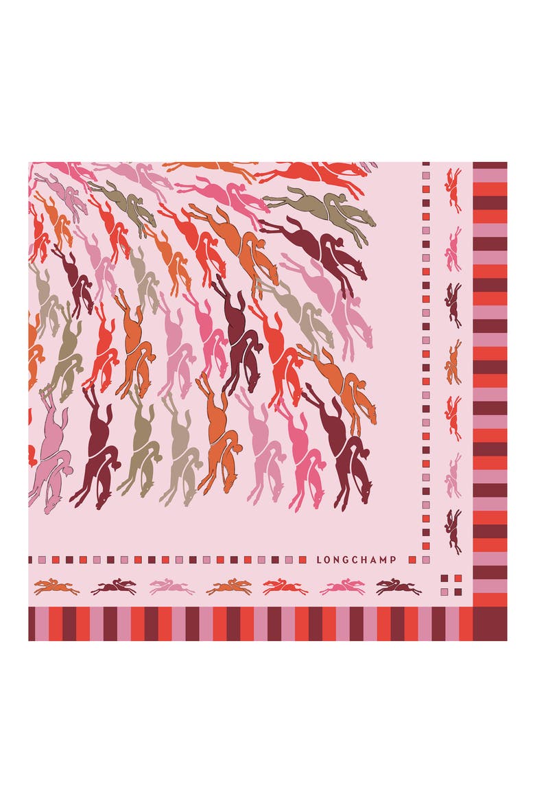 Trés Paris Silk Scarf, Alternate, color, PINK